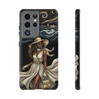 Samsung Galaxy Phone Case | Elegant Black Woman in Flowing Dress by the Sea