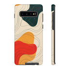 Abstract Retro Waves Samsung Galaxy Case | Colourful Modern Art
