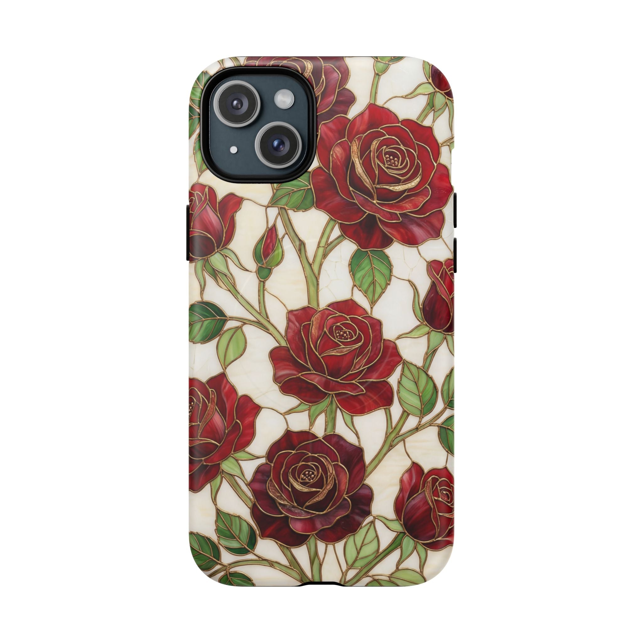 Rose Vines Tough MagSafe Phone Case — Floral Protective iPhone Cover