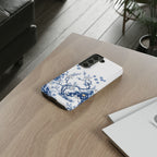 Vintage Blue White Porcelain Samsung Galaxy Phone Case | Chinoiserie Floral Tough Cover