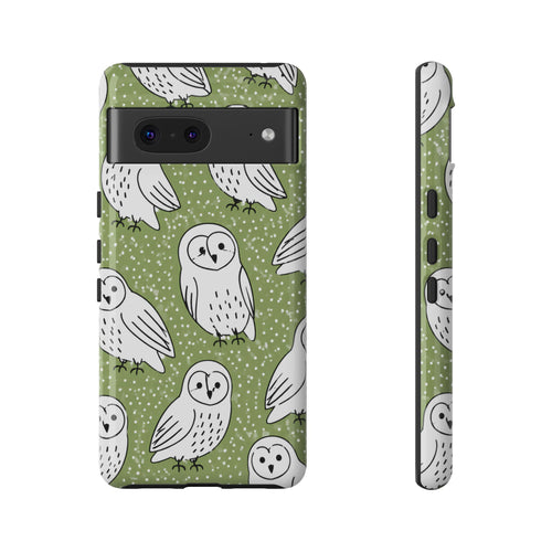 Barn Owl Google Pixel Phone Case | Woodland Owl Pattern Cover