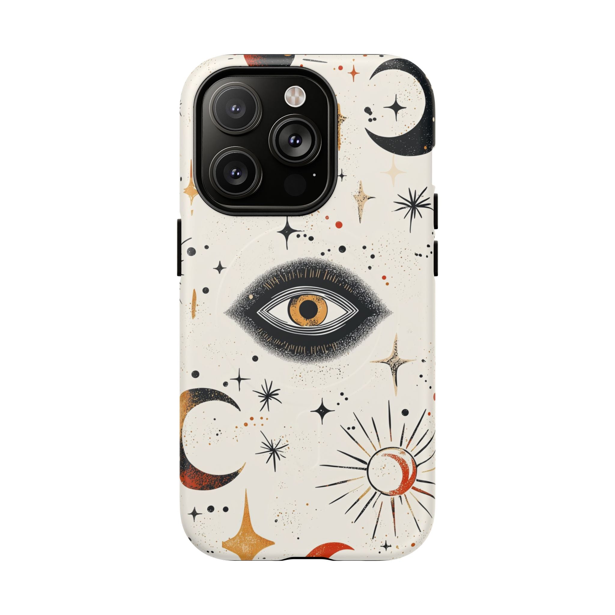 Custodia Mystic Eye MagSafe per iPhone | Luna e stelle celesti