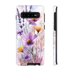 Floral Watercolour Tough Samsung Galaxy Case | Purple & Yellow Wildflowers