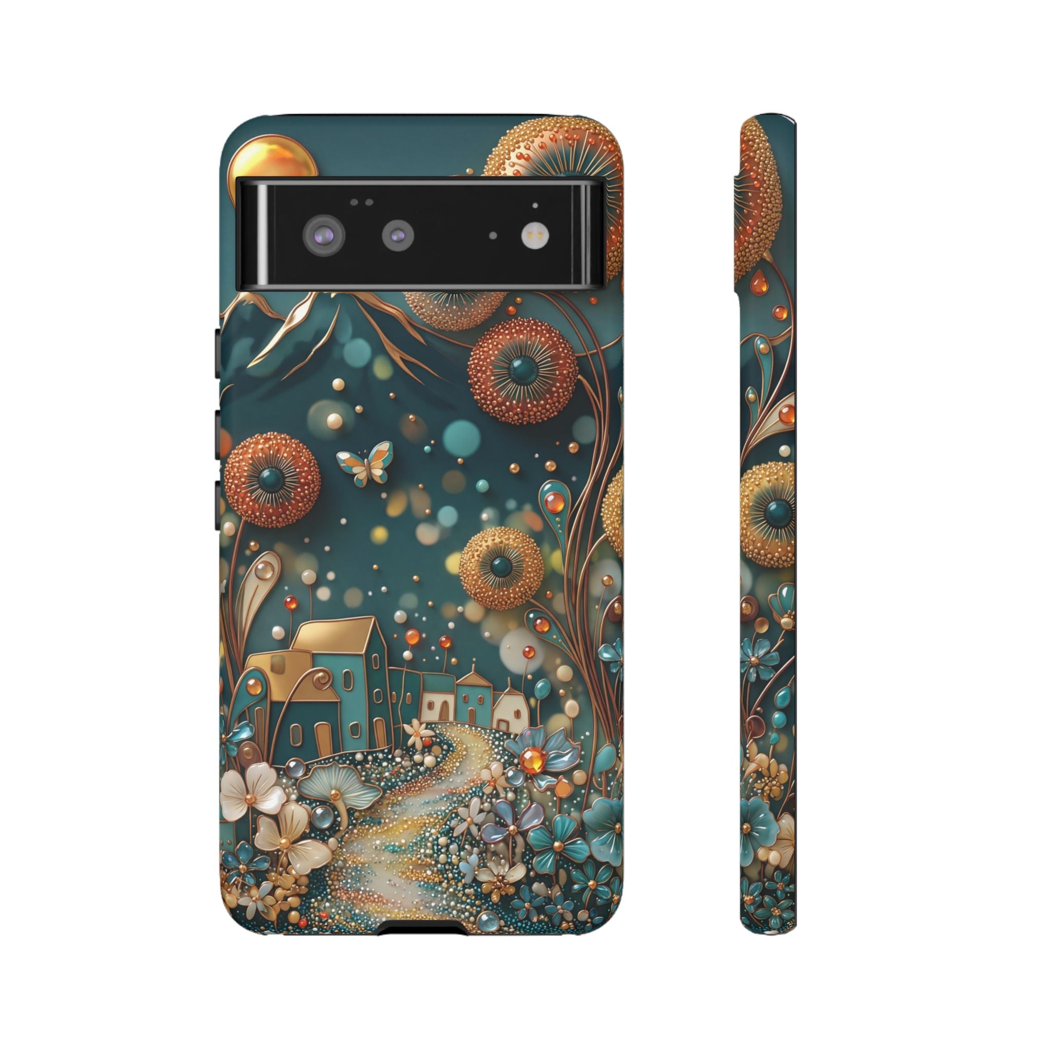 Whimsical Night Village Google Pixel Case