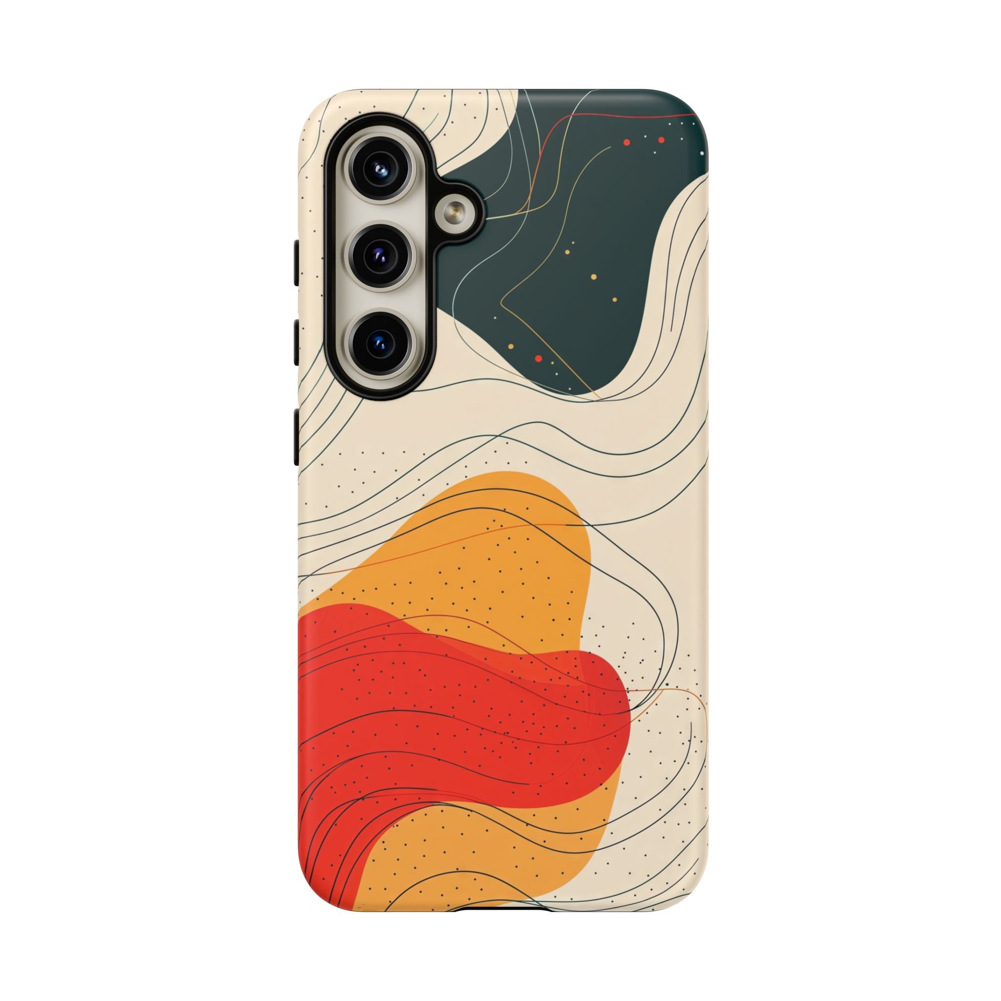 Abstract Retro Waves Samsung Galaxy Case | Colourful Modern Art