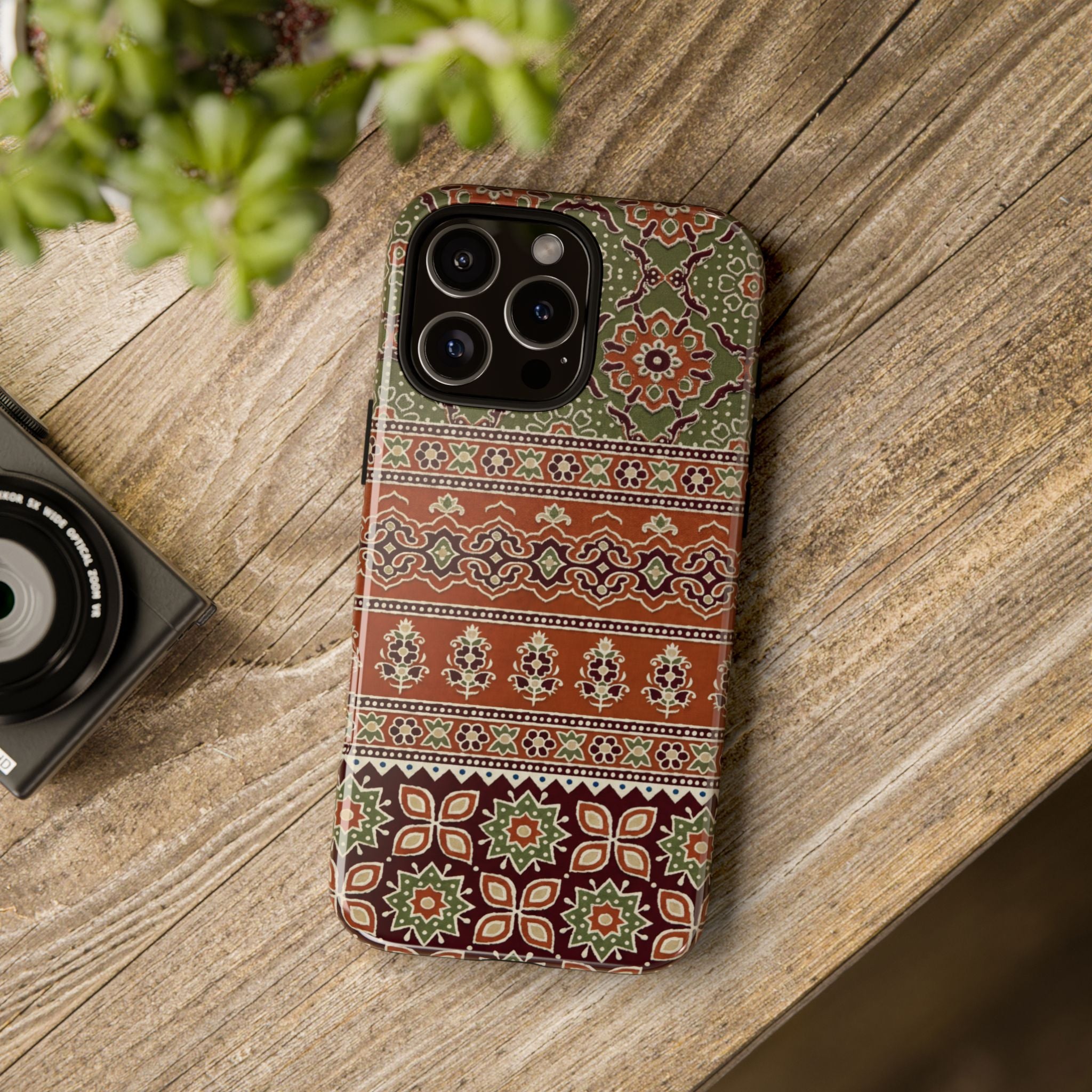 Batik Floral Protective iPhone Case