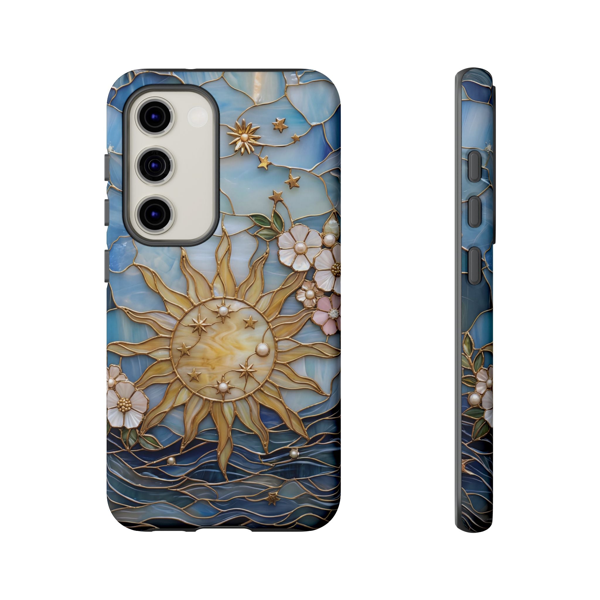 Stained Glass Floral Sun & Sea Tough Samsung Galaxy Case