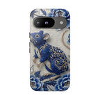 Asian Zodiac Rat Google Pixel Phone Case | Blue & White Porcelain Art Slim Protective iPhone Case | Year of the Rat Gift