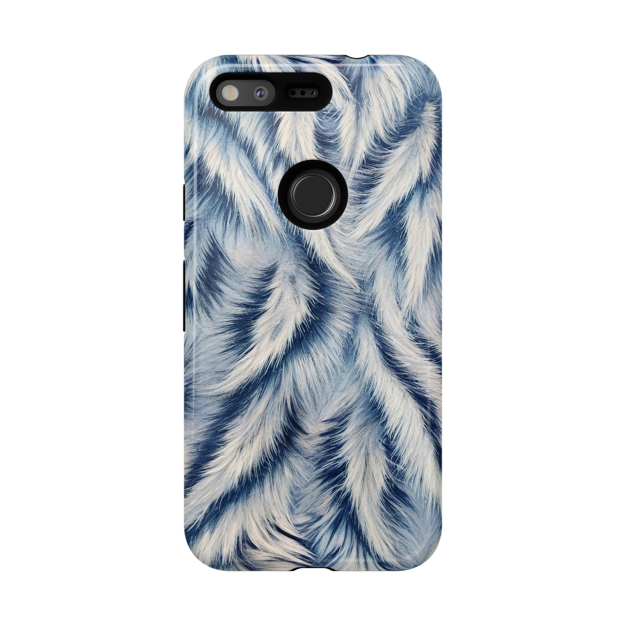 Blue Faux Fur Texture Protective Tough Google Pixel Case