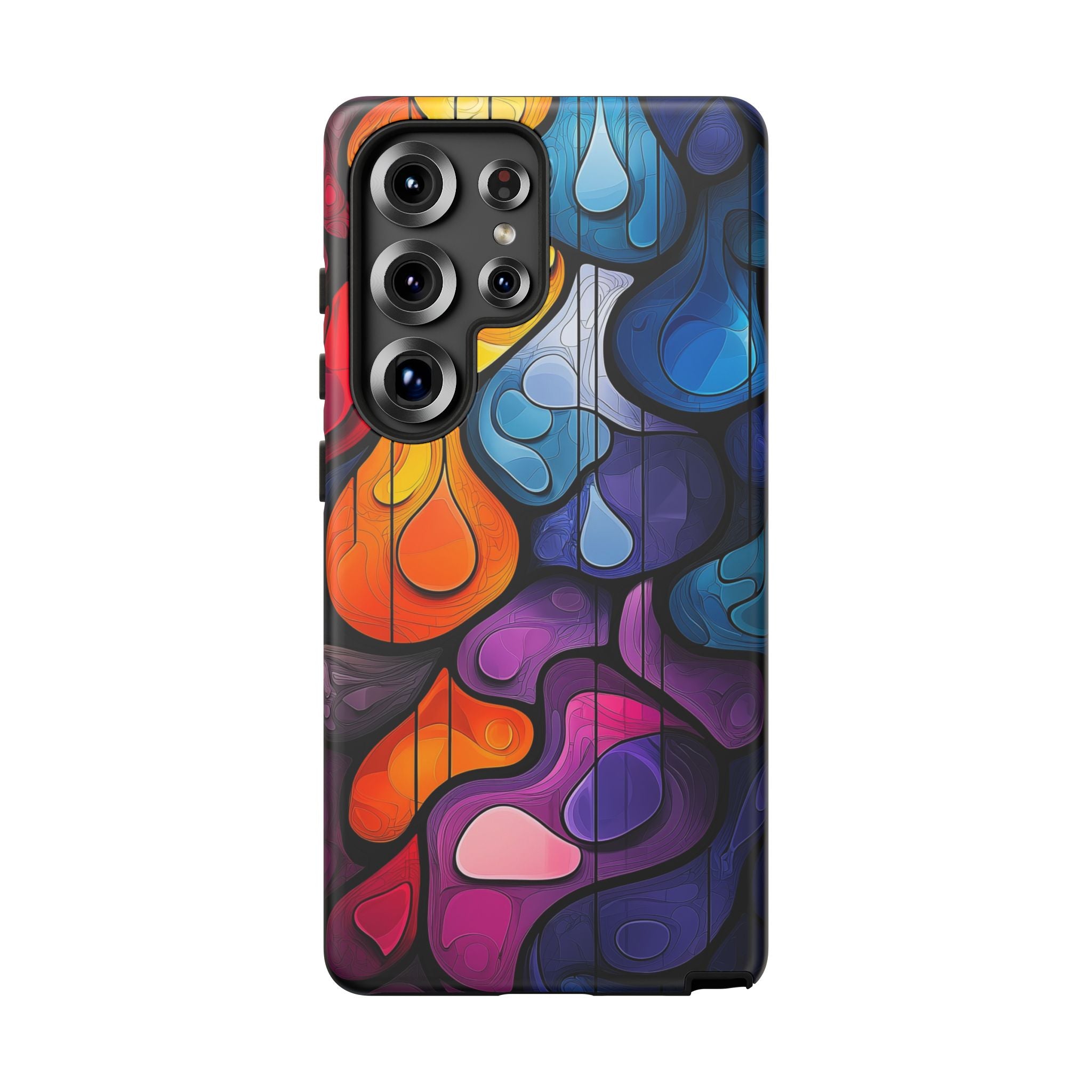 Abstract Colourful Drop Samsung Galaxy Case — Vibrant Stained-Glass