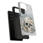 Gothic Skull Samsung Galaxy Phone Case | Winter Floral Phone Case