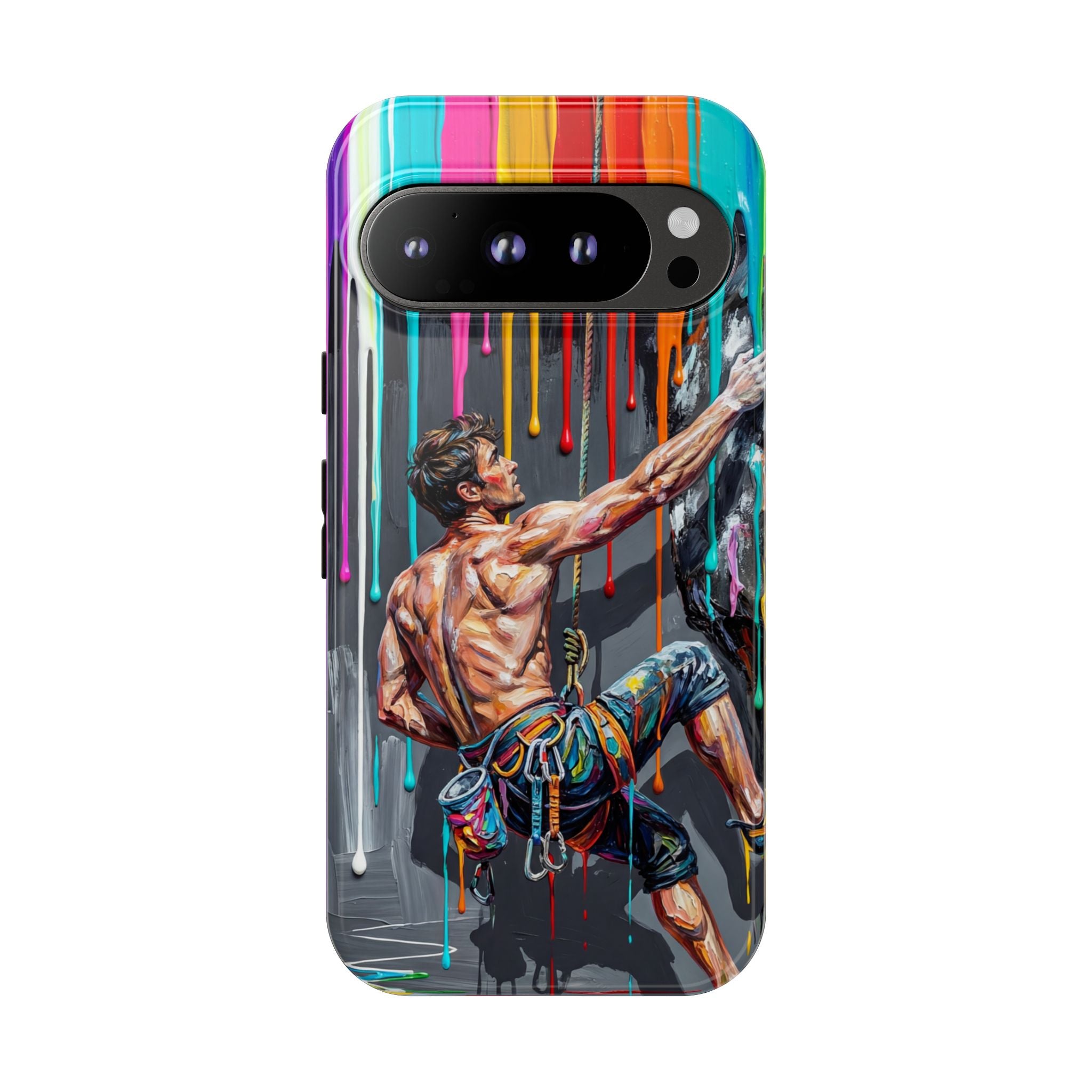 Colourful Rock Climber Art Protective Google Pixel Phone Case