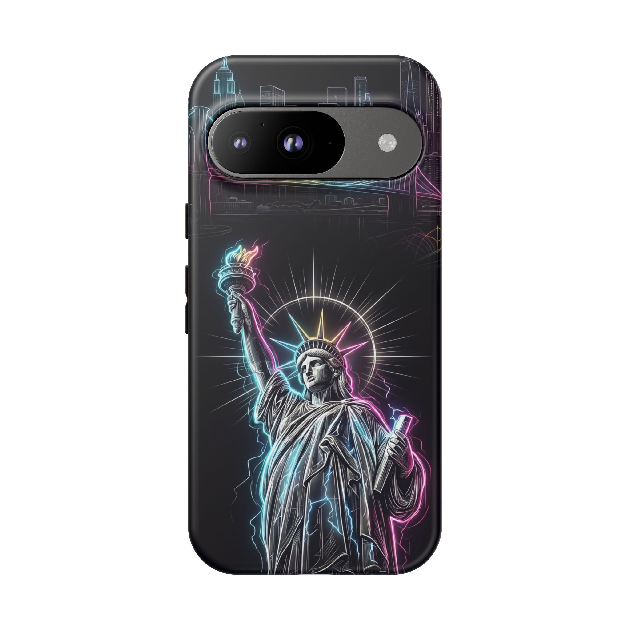 Neon Statue of Liberty Tough Google Pixel Phone Case