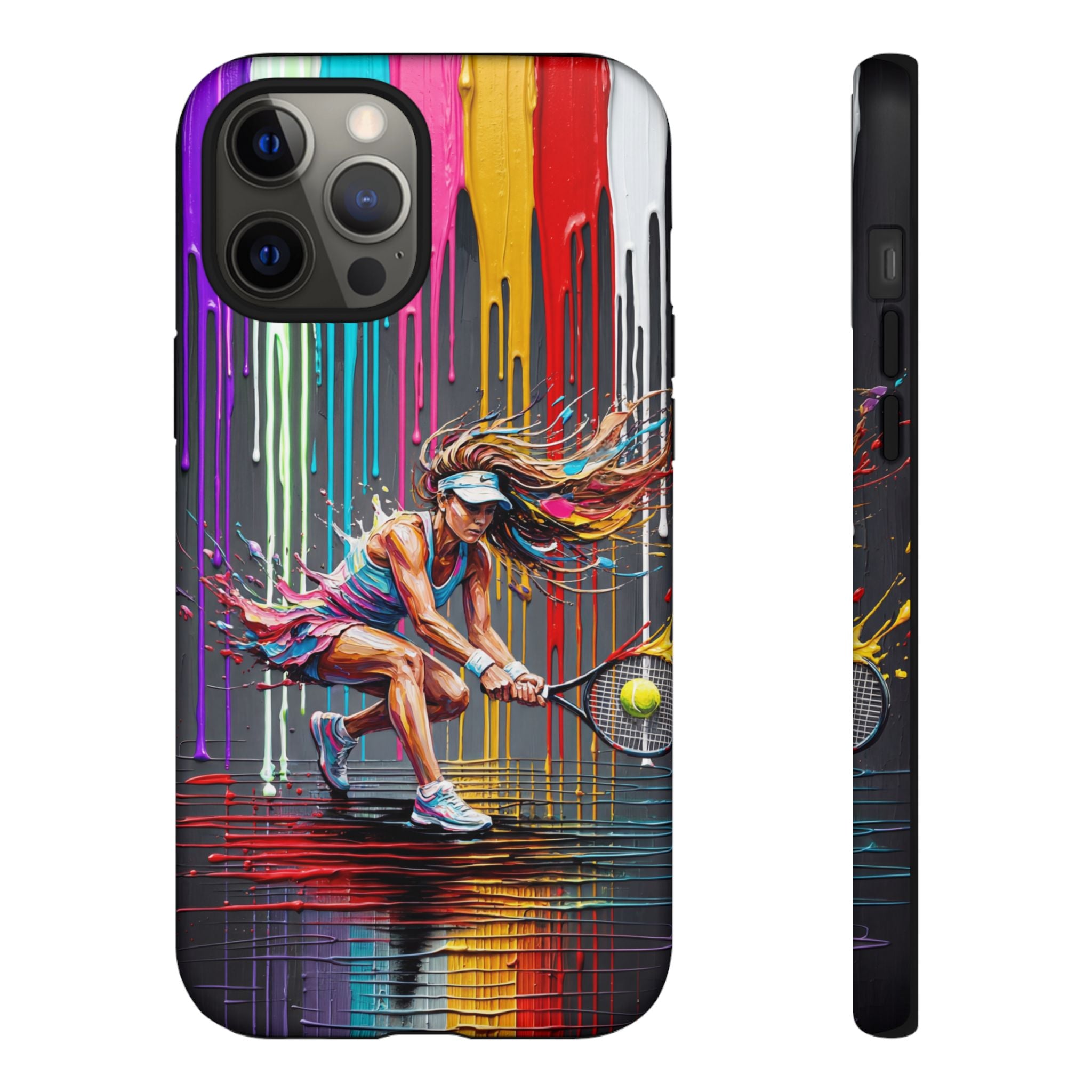 Colour Splash Tennis iPhone Case | Vibrant Female Player Art