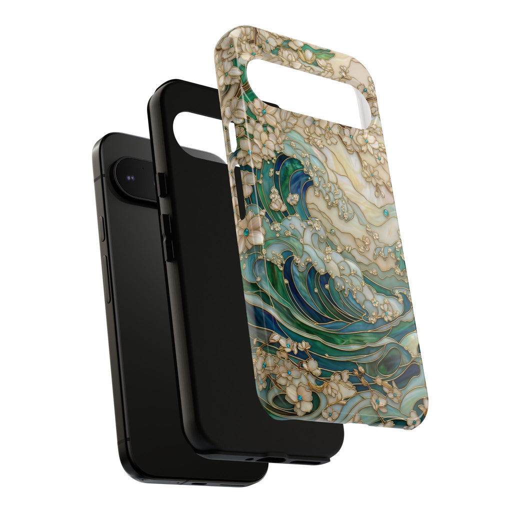 Elegante custodia per Google Pixel con motivo floreale Ocean Wave