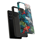Koi Pond Tough Samsung Galaxy Case — Stained Glass Lotus & Koi Design