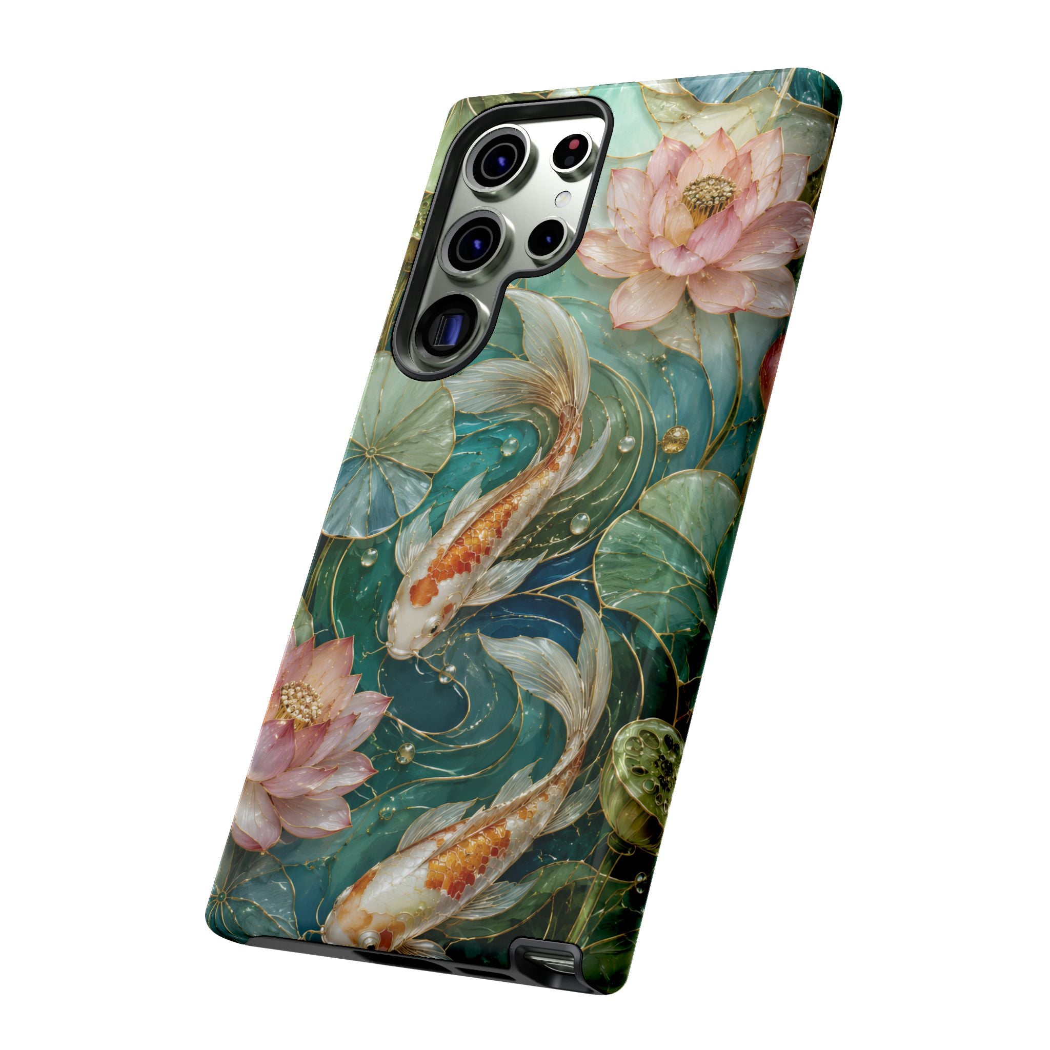 Koi Fish Samsung Galaxy Phone Case | Lotus Pond Art Cover