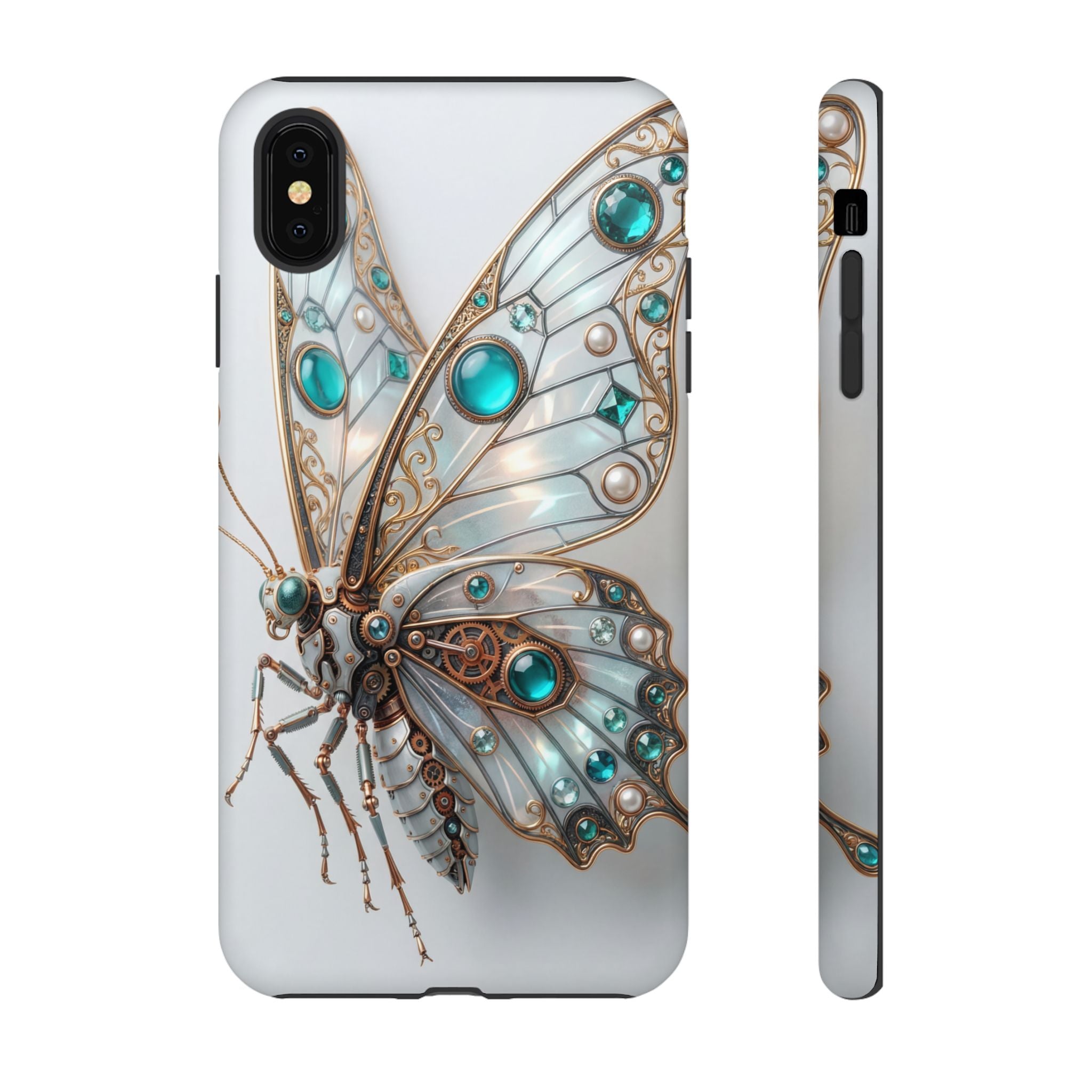 Butterfly Gem Phone Case — Steampunk Teal Jewel iPhone Case