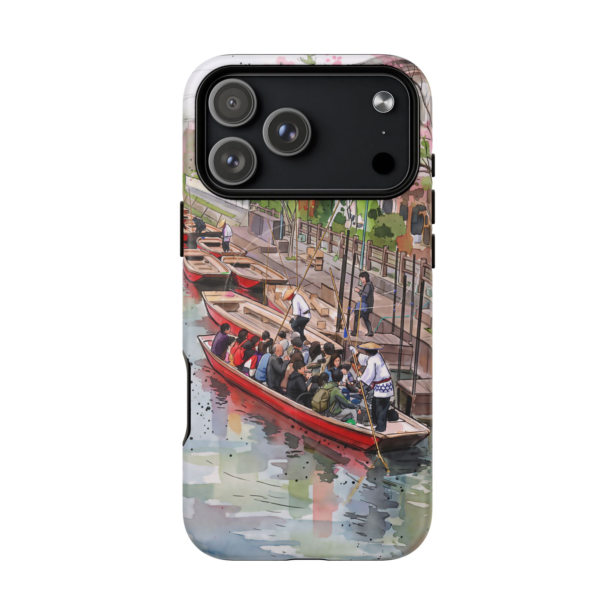 Japan Canal Boat Serenity | Art MagSafe iPhone Case