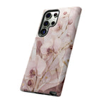 Stained Glass Orchid Samsung Galaxy Phone Case | Pink Floral Protective Case