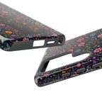 Celestial Black Cat Samsung Galaxy Phone Case | Whimsigoth Floral
