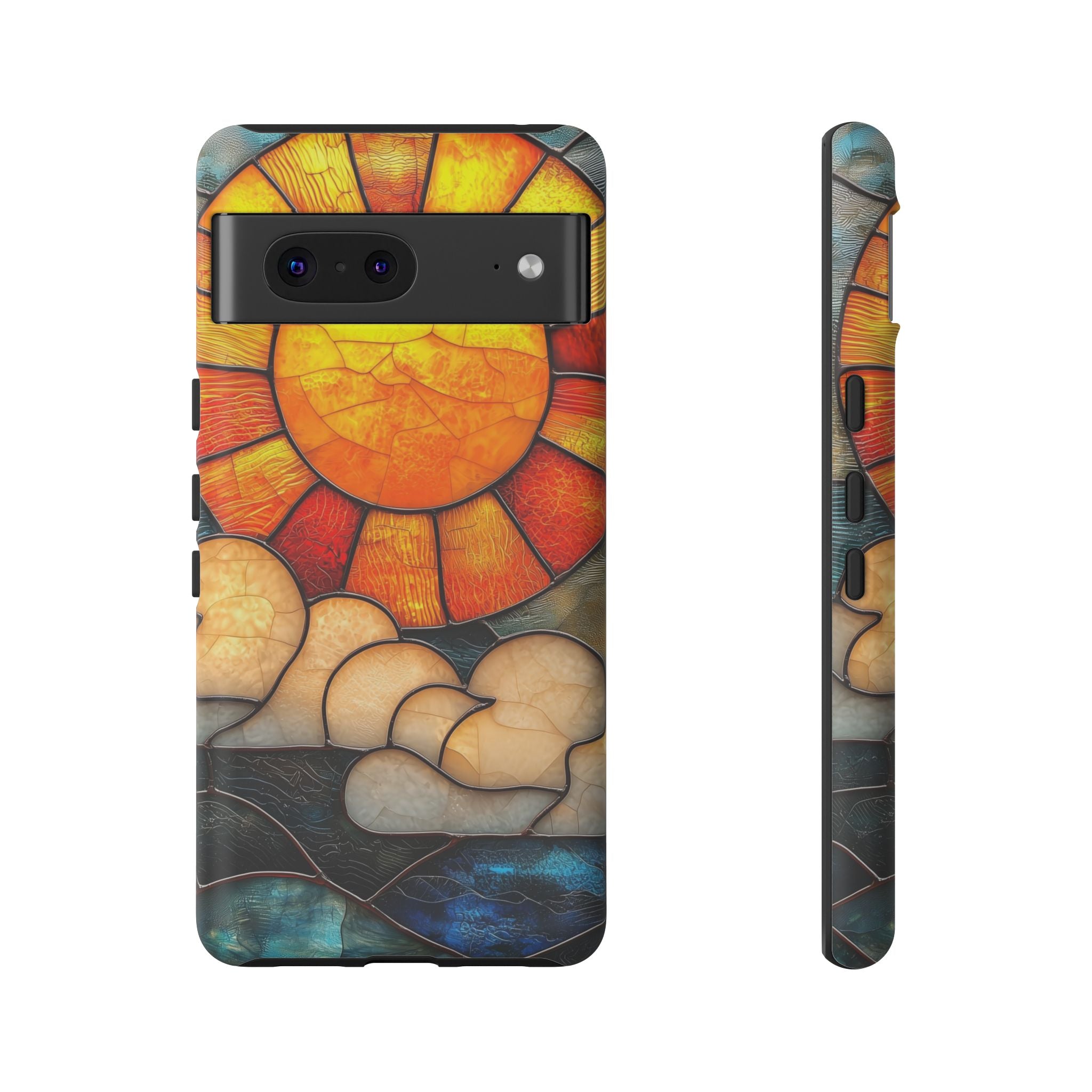 Stained Glass Sun & Clouds Google Pixel Case