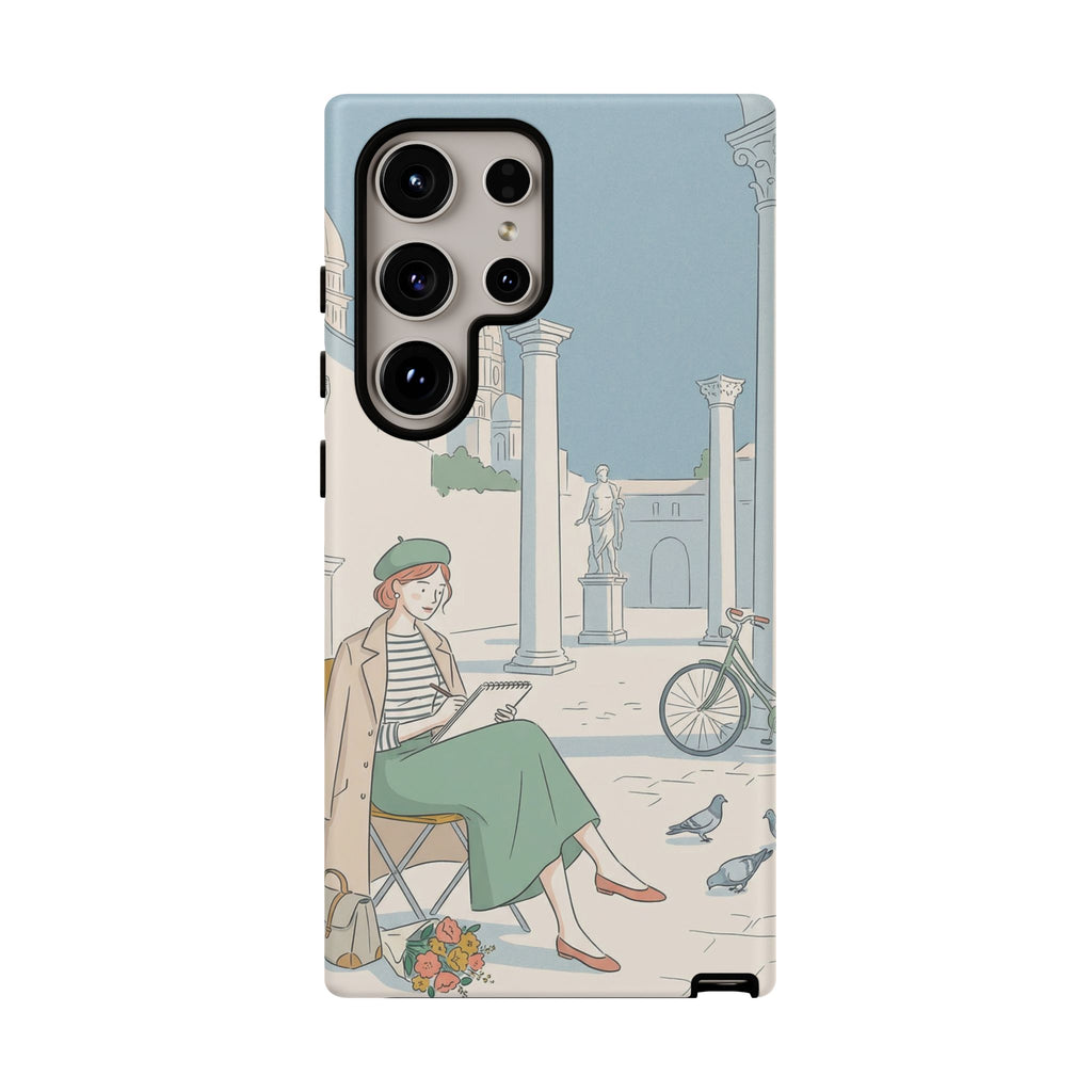 Florence Art Aesthetic Samsung Galaxy Phone Case | Renaissance Italy Travel Illustration