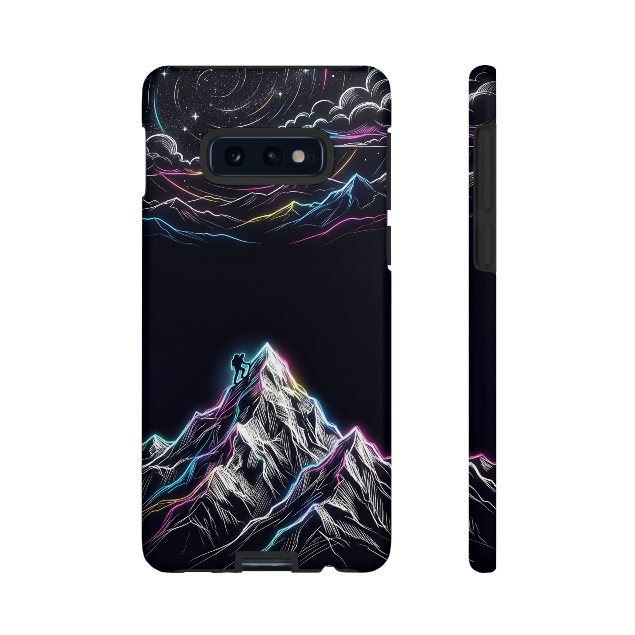 Mount Everest Neon Samsung Galaxy Phone Case | Dark Cosmic Climber Protective Cover