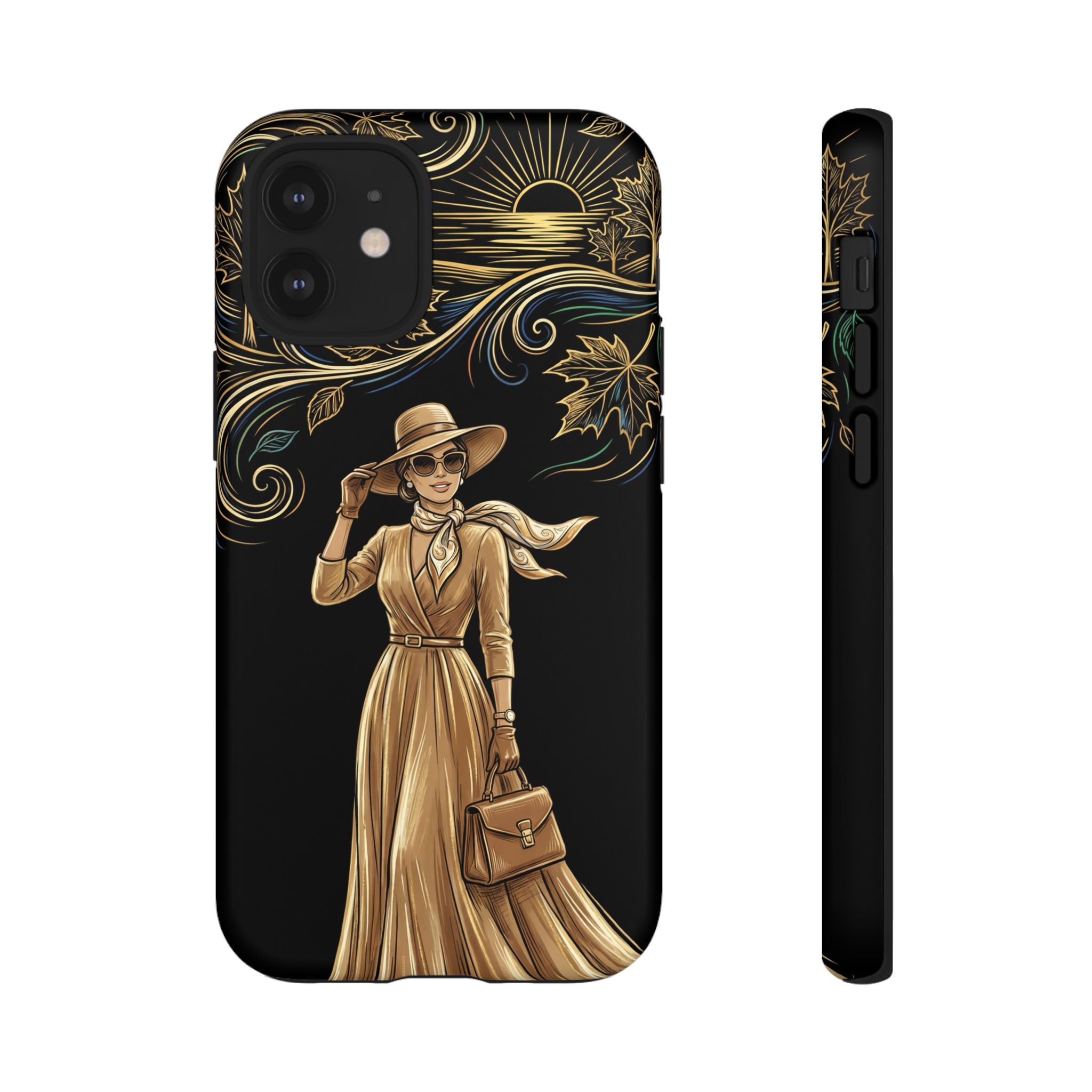 Vintage Autumn Lady iPhone Case