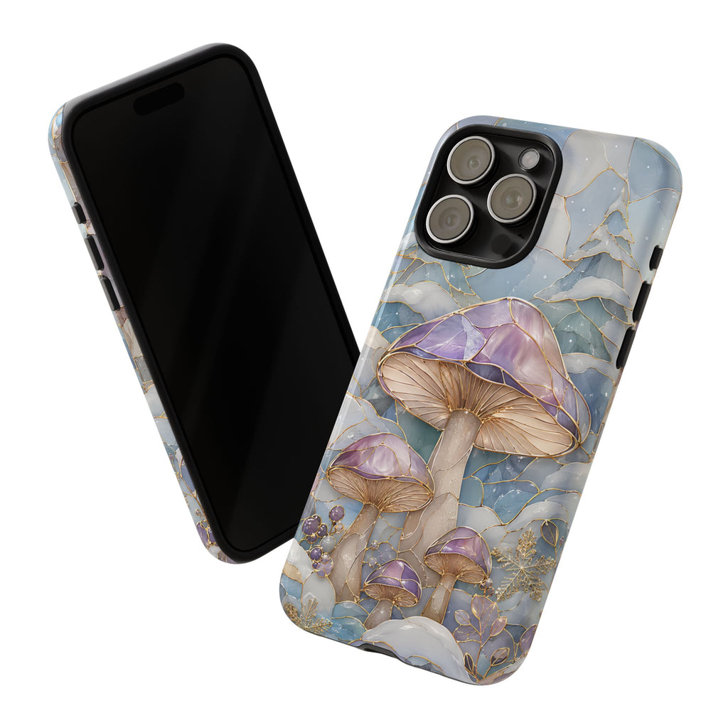 Iridescent Mushroom Illustration iPhone Case | Protective Hard Case