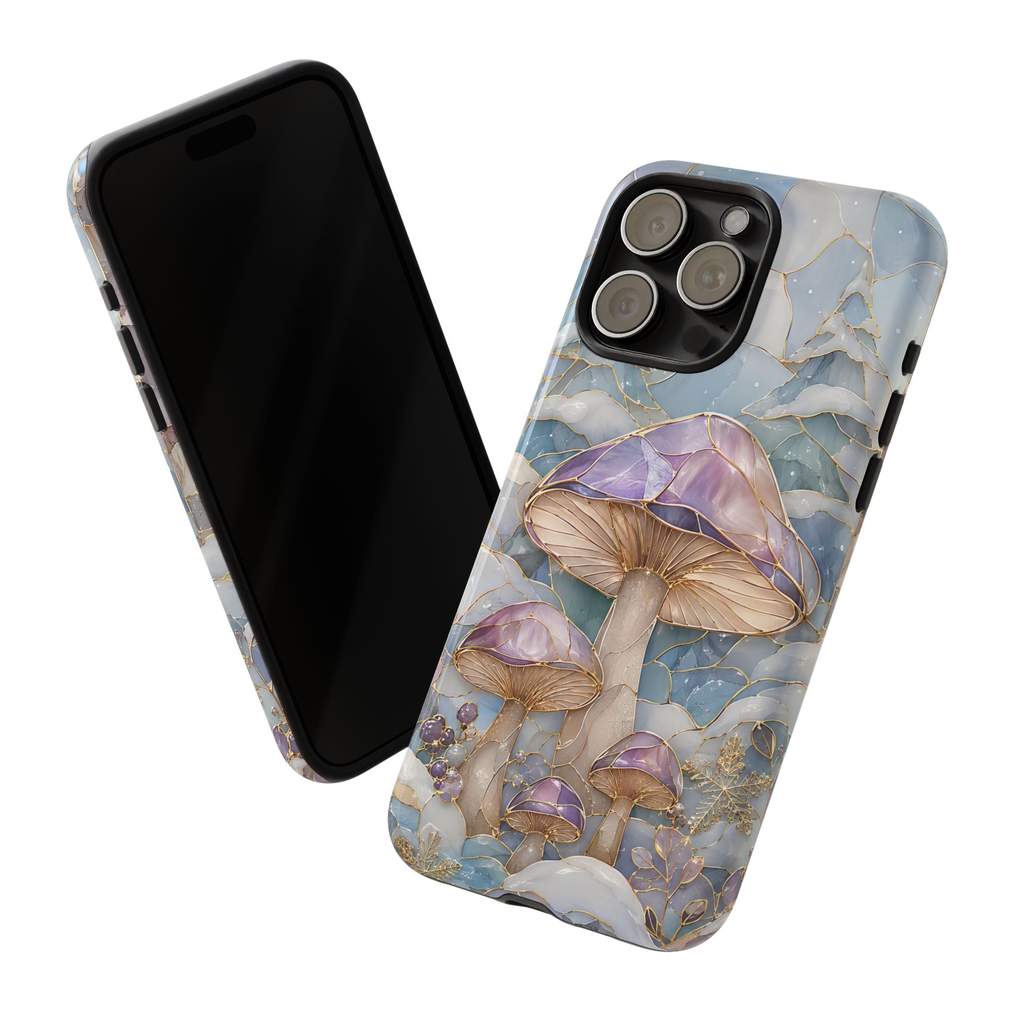 Iridescent Mushroom Illustration iPhone Case | Protective Hard Case