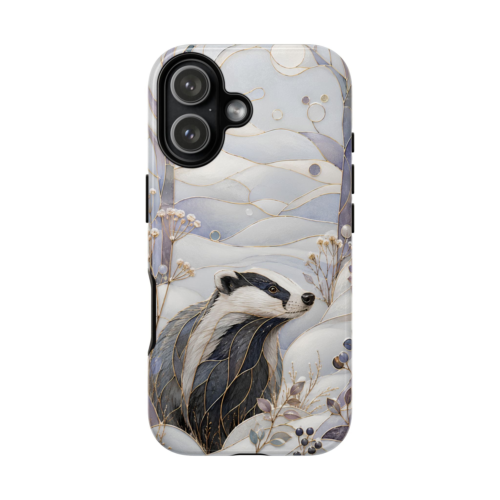 Badger iPhone Case | Stained Glass Wildlife iPhone Case