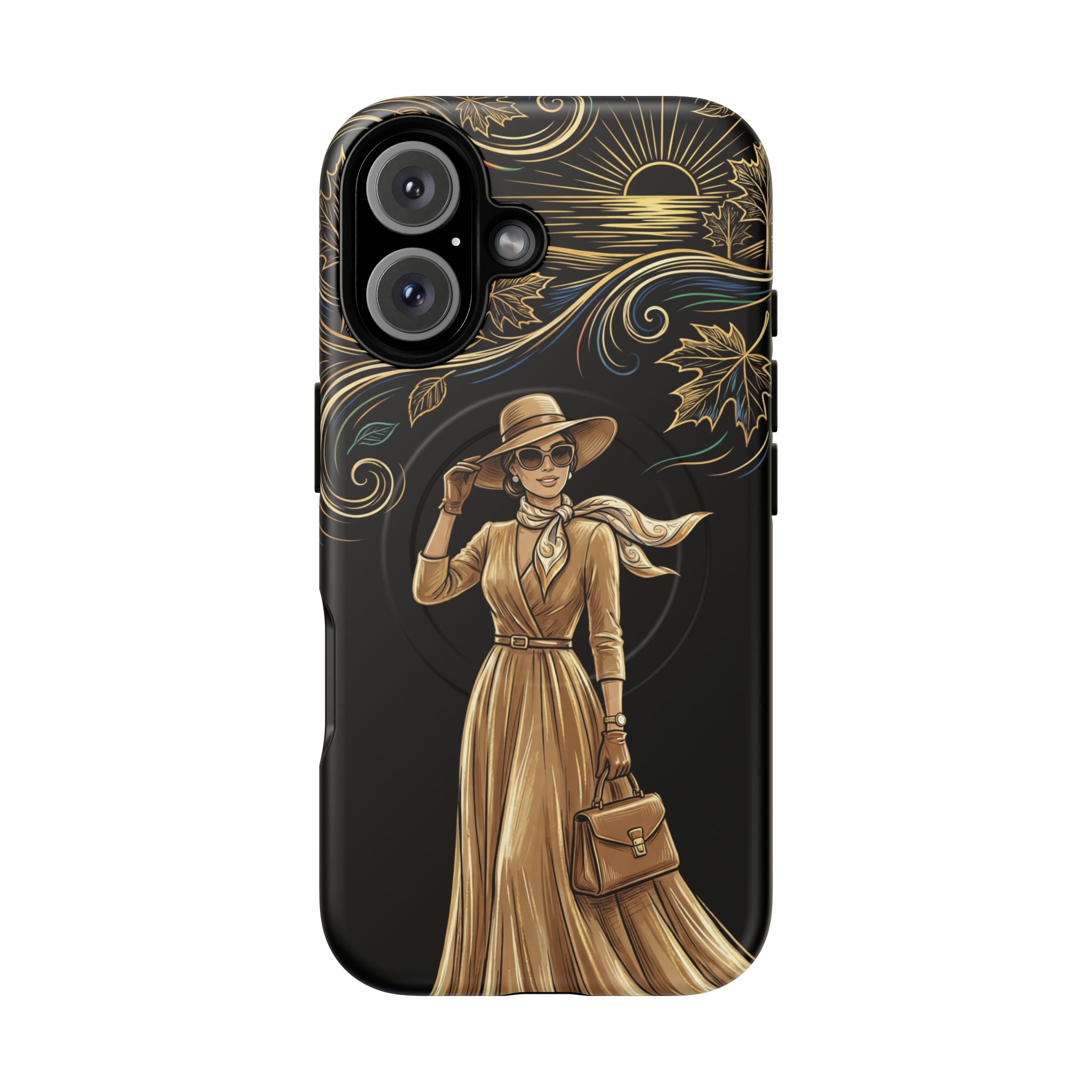 Vintage Autumn Lady MagSafe iPhone Case