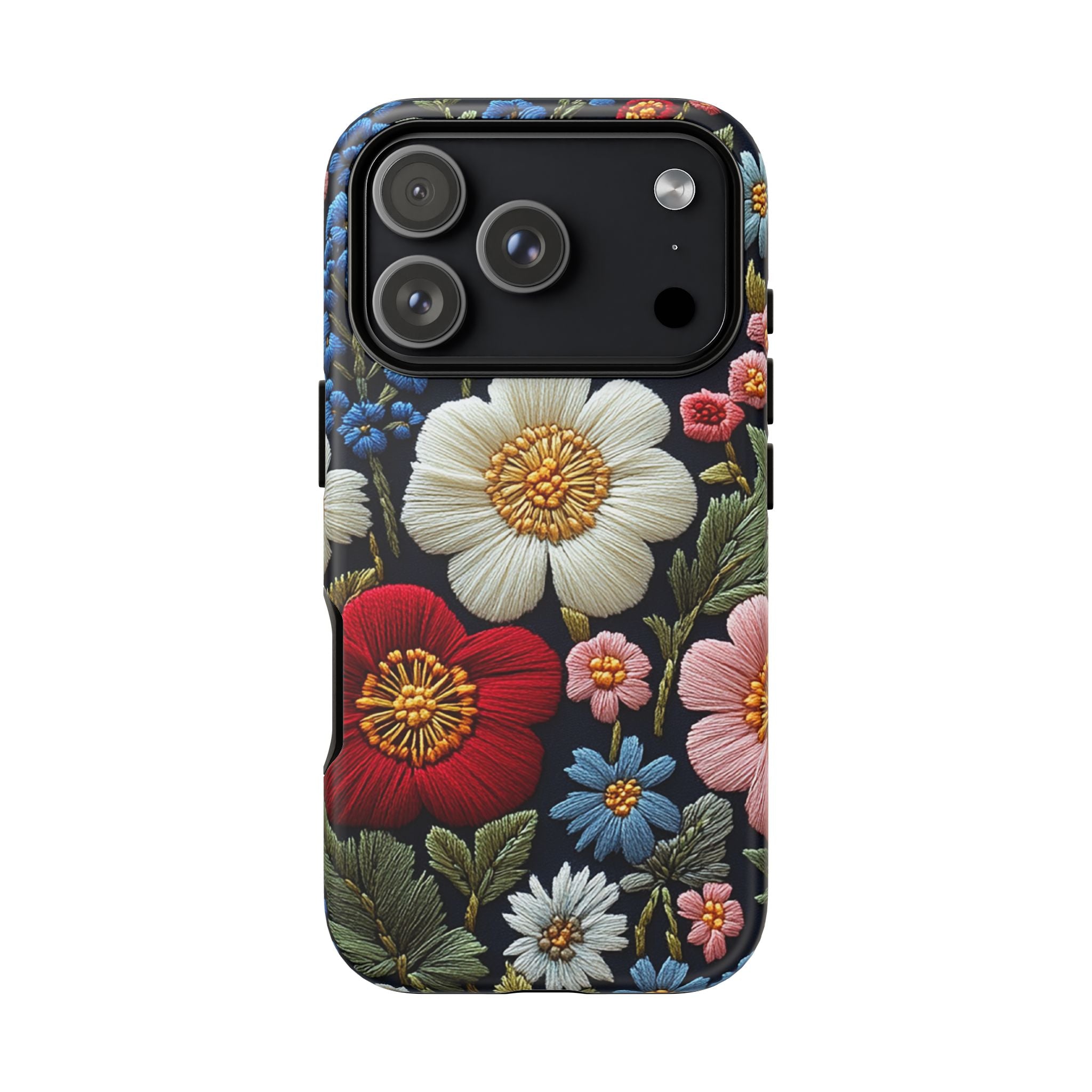 Floral Embroidered Garden iPhone Case