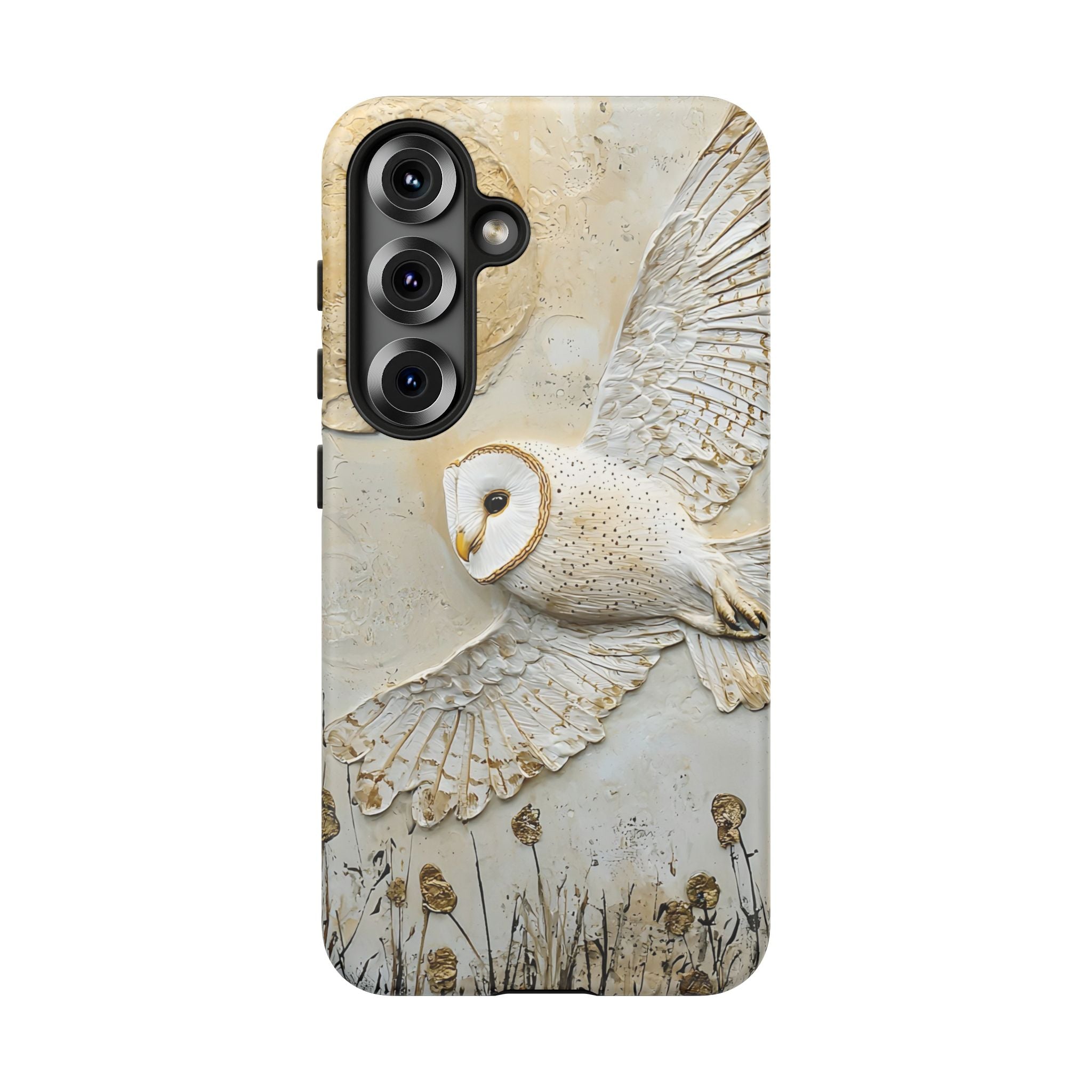 Barn Owl Samsung Galaxy Case — Elegant Flying Owl Wildlife