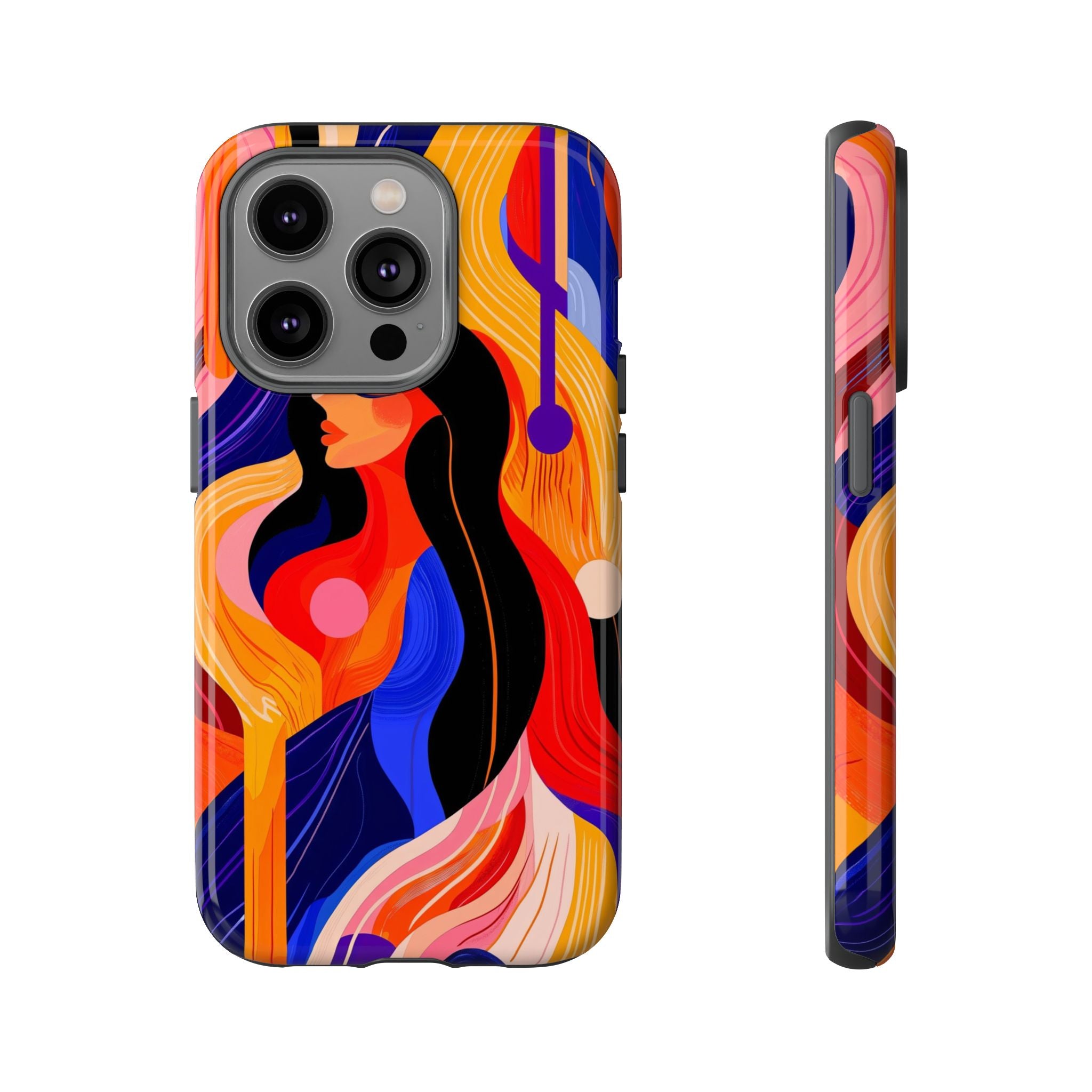 Abstract Colourful Woman iPhone Tough Case | Vibrant Artistic