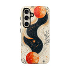 Astrology Galaxy Samsung Galaxy Case | Red Moon Celestial Waves