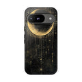 Moonlit Crescent Tough Google Pixel Case | Gold Stars Night Sky