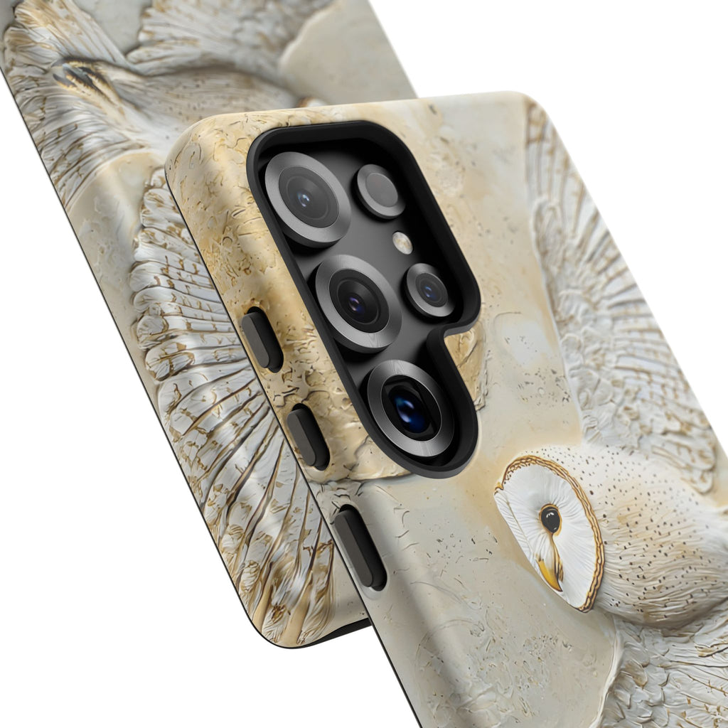 Barn Owl Samsung Galaxy Case — Elegant Flying Owl Wildlife