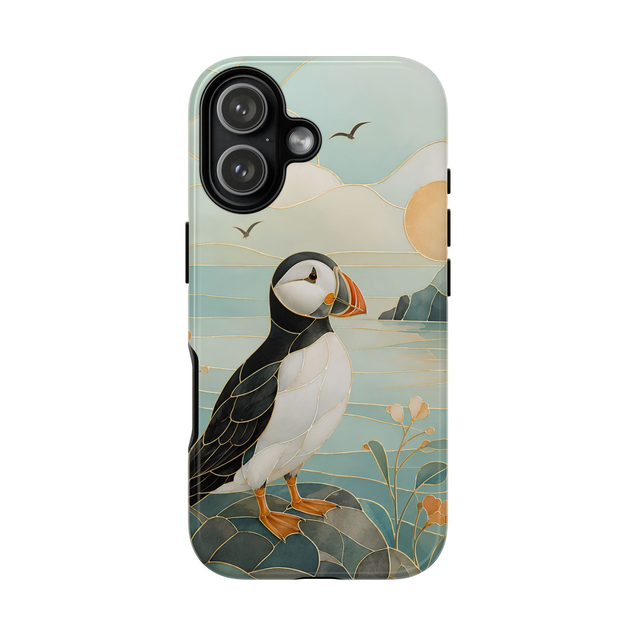 Puffin Coastal iPhone Case | Seaside Bird Art iPhone Case