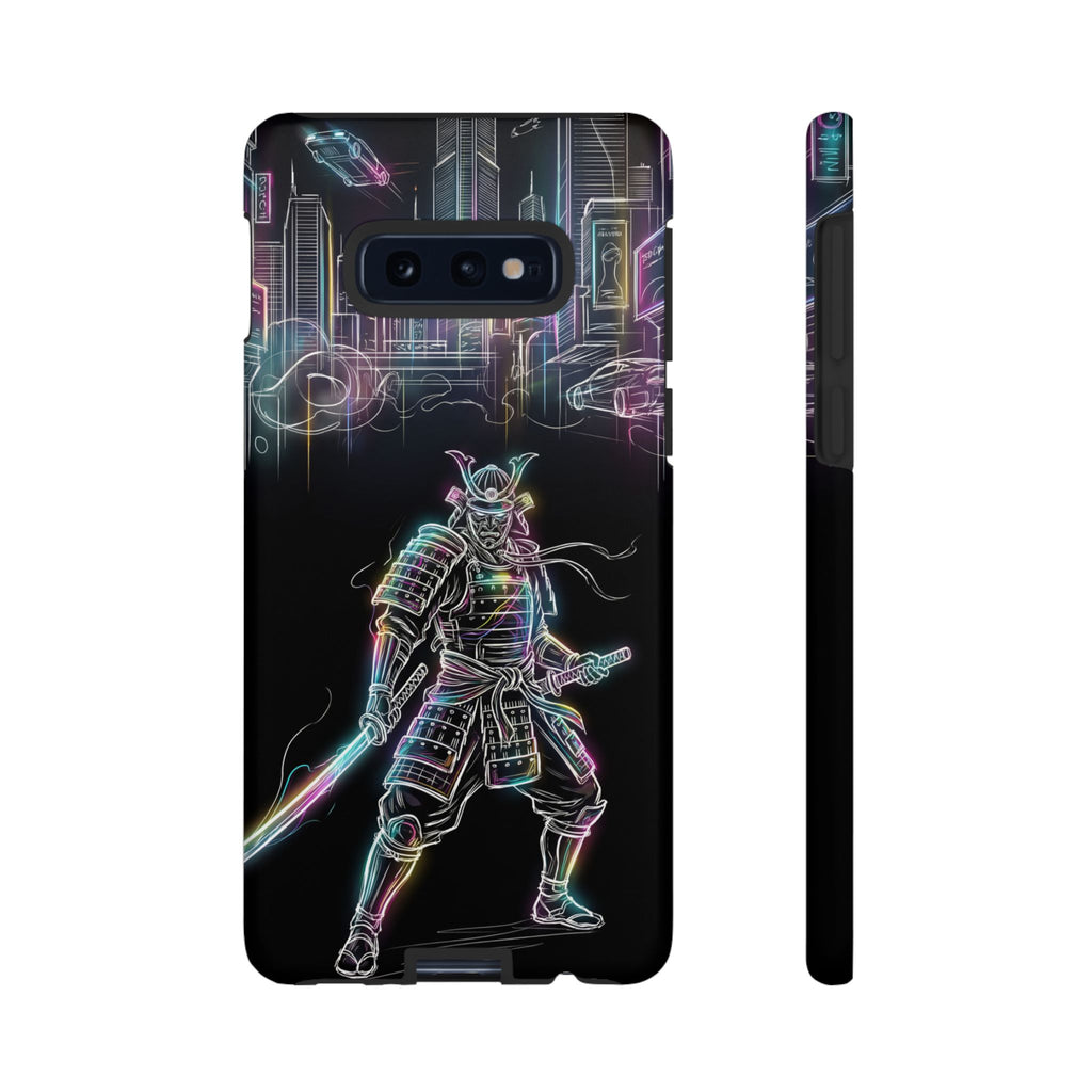 Neon Samurai Samsung Galaxy Phone Case | Cyberpunk City Armor