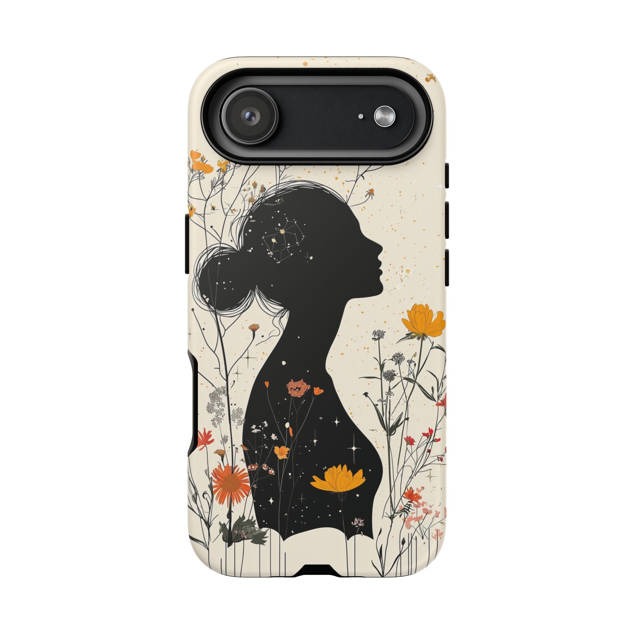Floral Silhouette iPhone Case | Botanical Woman