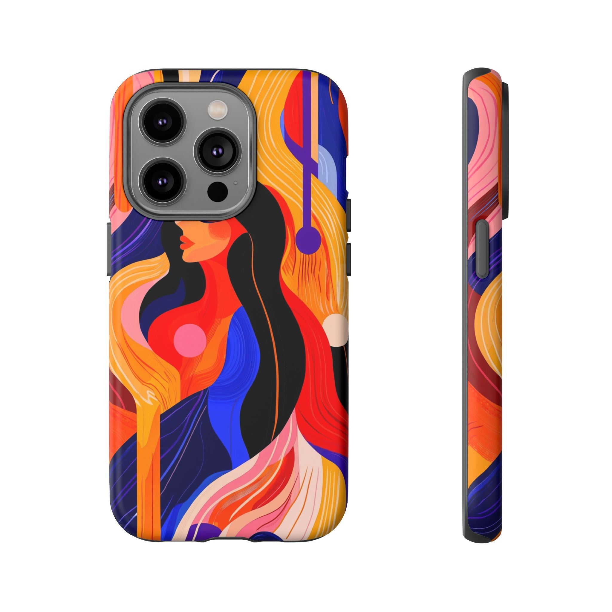 Abstract Colourful Woman iPhone Tough Case | Vibrant Artistic