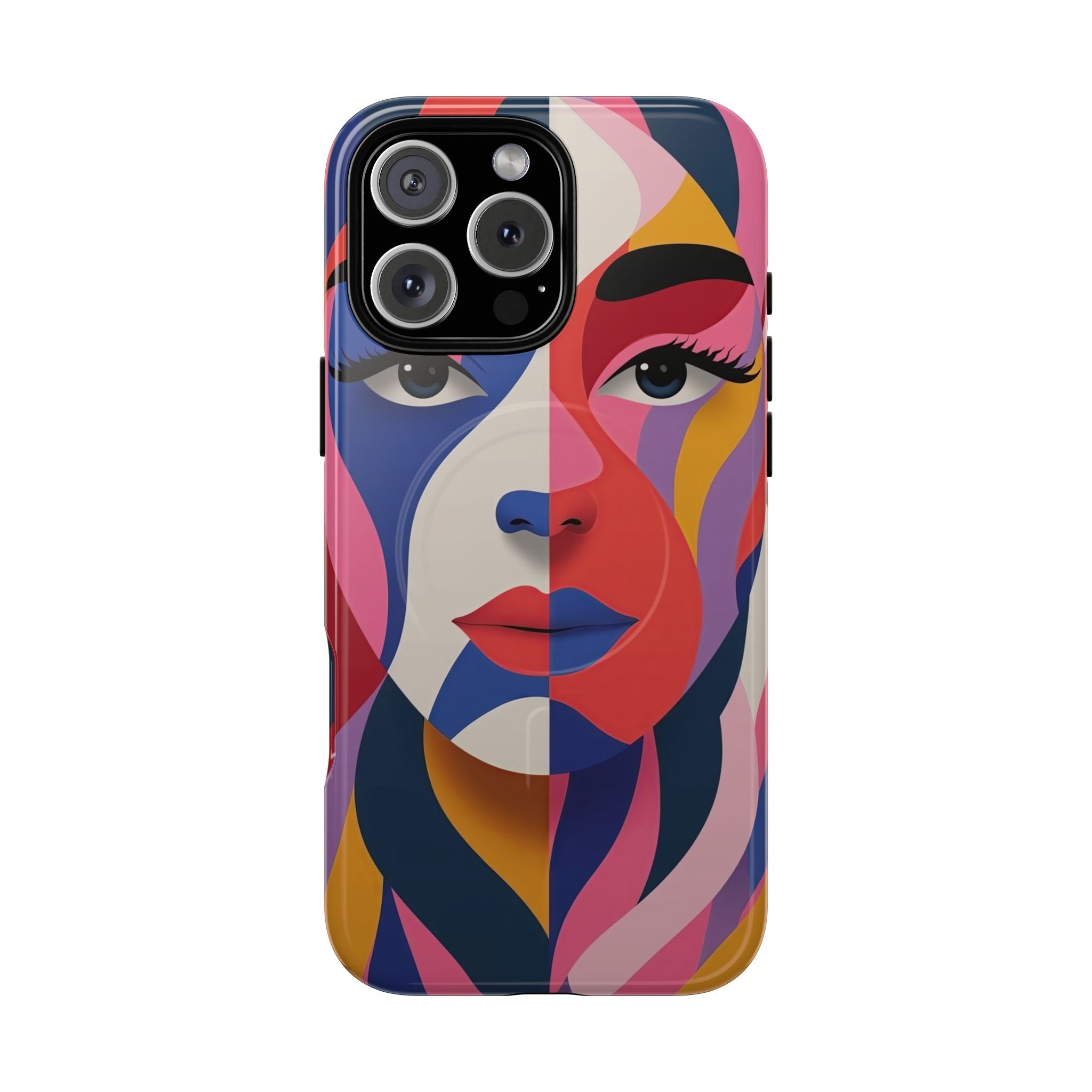 Abstract Colourful Face MagSafe iPhone Case | Vibrant Pop Art