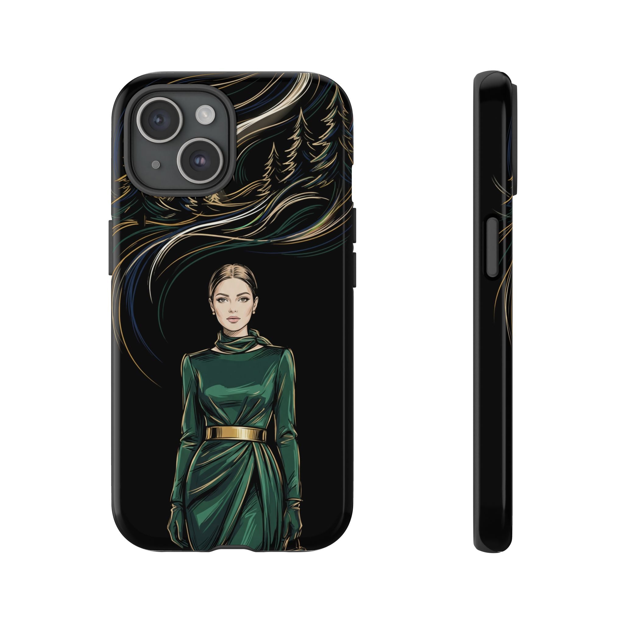 Elegant Forest Woman iPhone Case