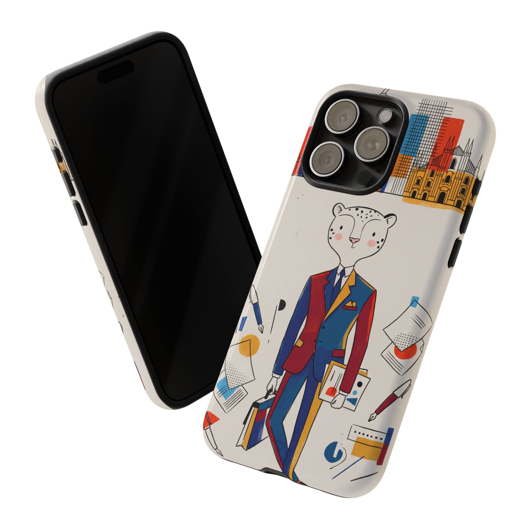 Leopard Executive Phone Case | Business Chic Illustrated