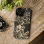 Vintage Cityscape Woman Tea Art iPhone Case