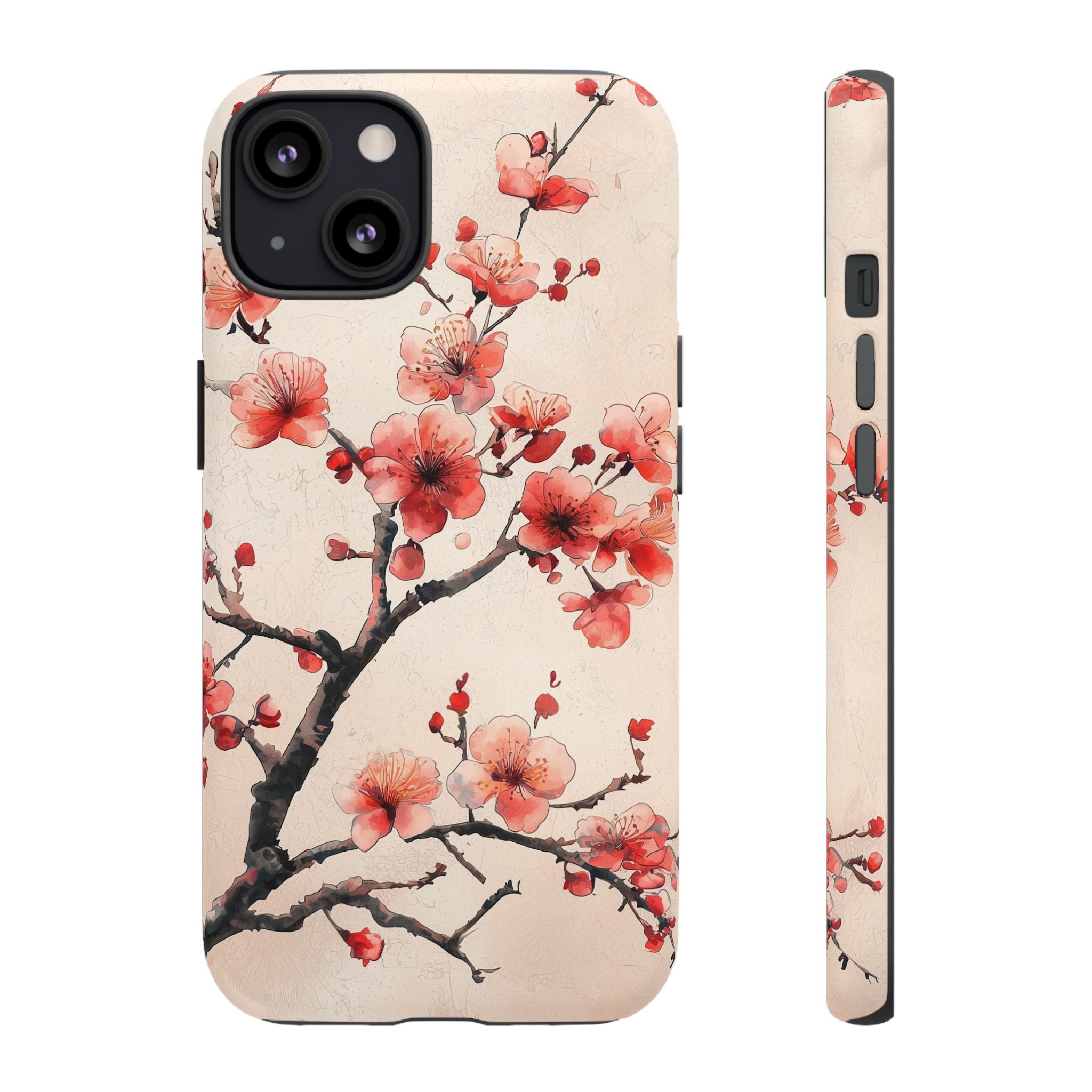 Cherry Blossom iPhone Case | Floral Tough Case with Pink Blossom Branch Design