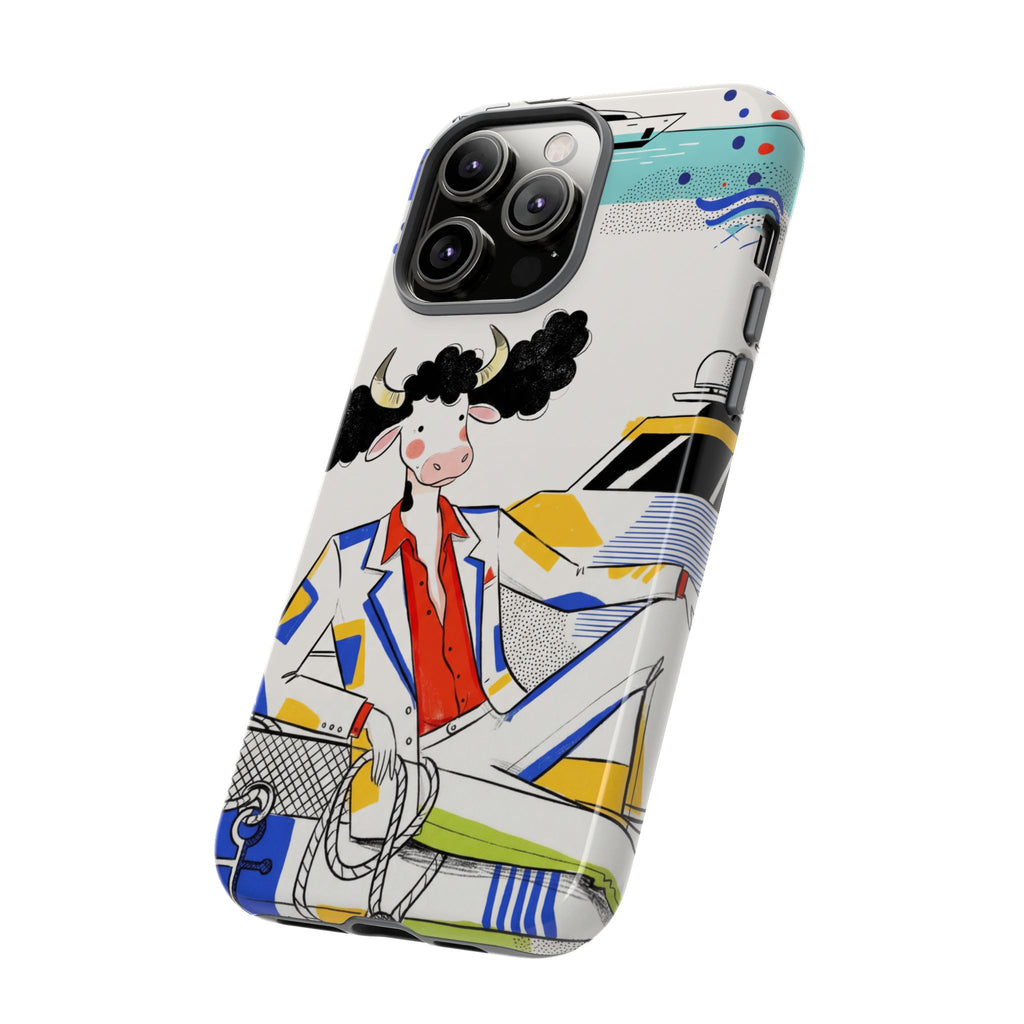 Nautical Cow Graphic Protective iPhone Case