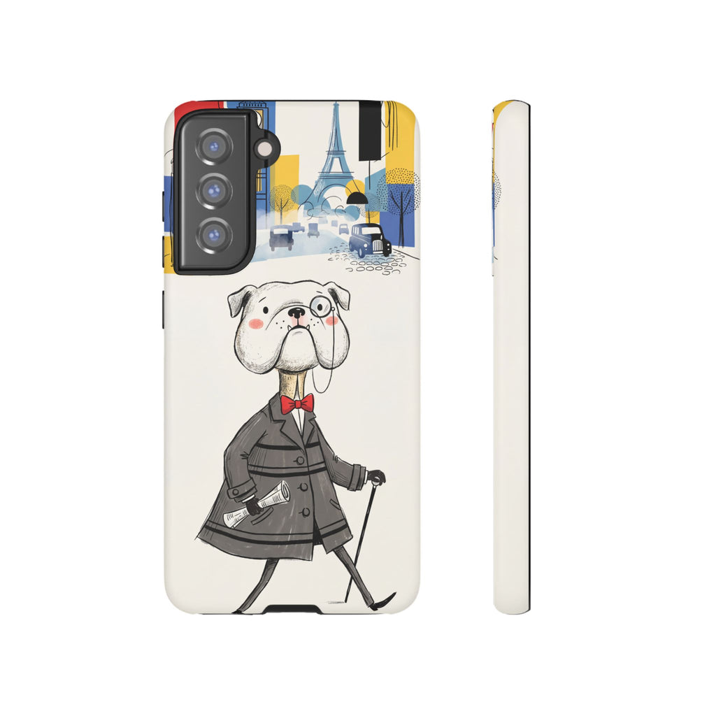 Vintage Dapper Gentleman Bulldog Samsung Galaxy Phone Case